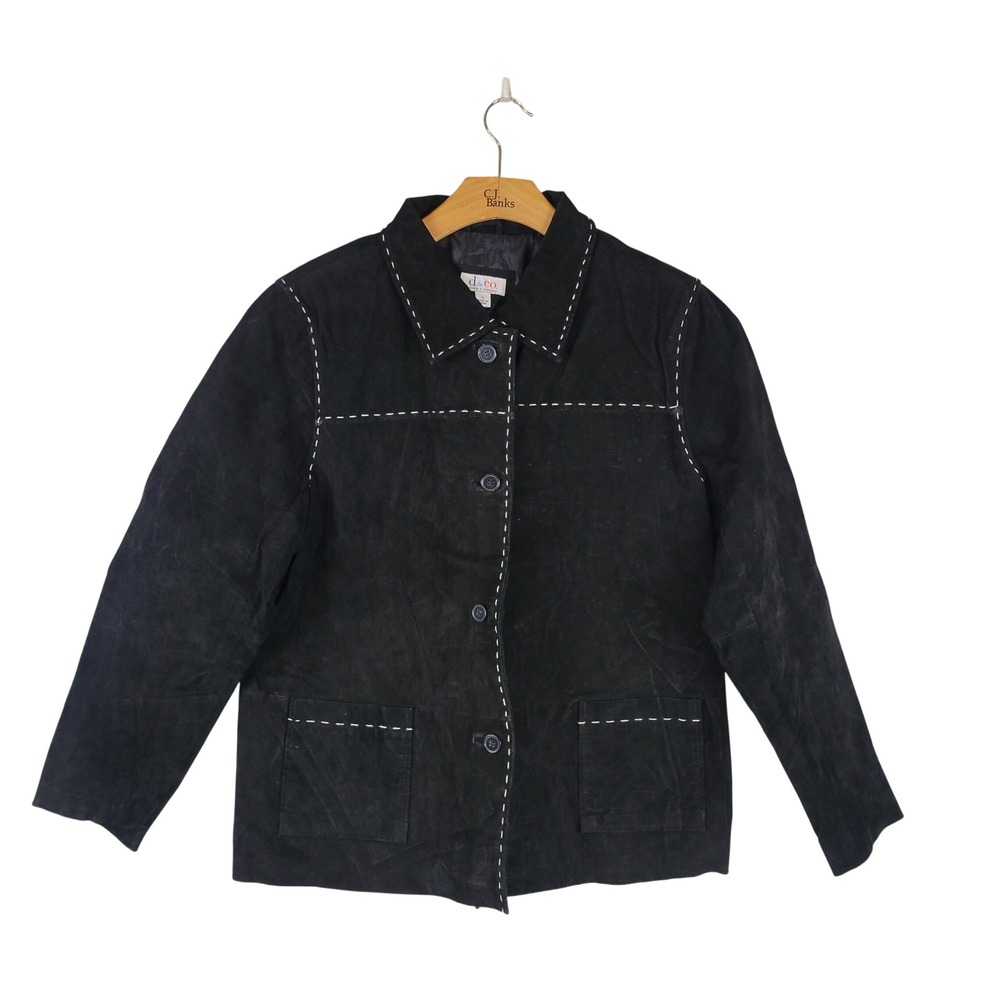 Vintage D&Co Suede Jacket Black Size‎ Extra Large